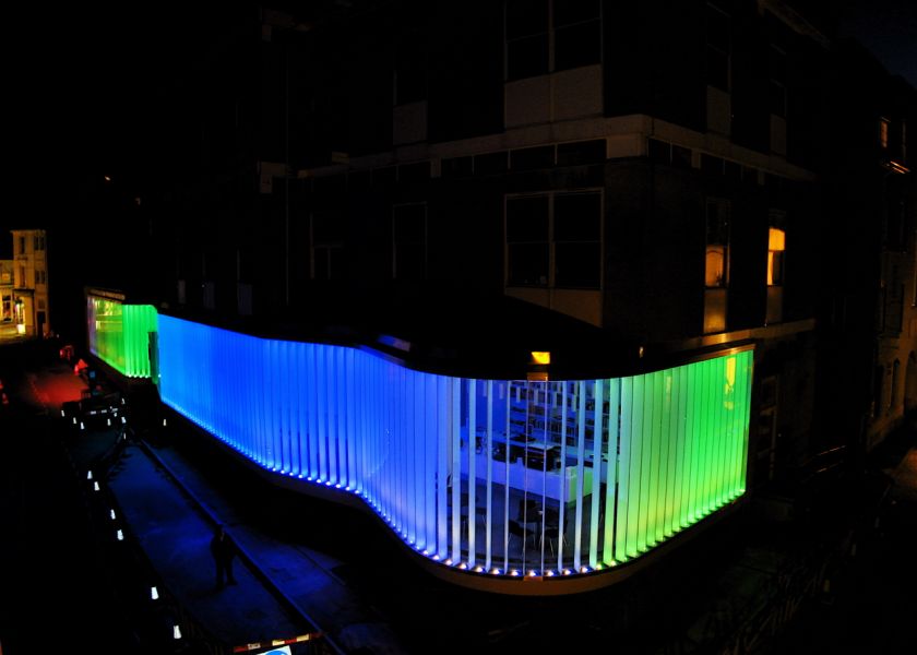 LED Art display at The Telephone Exchange Art Gallery Penzance
